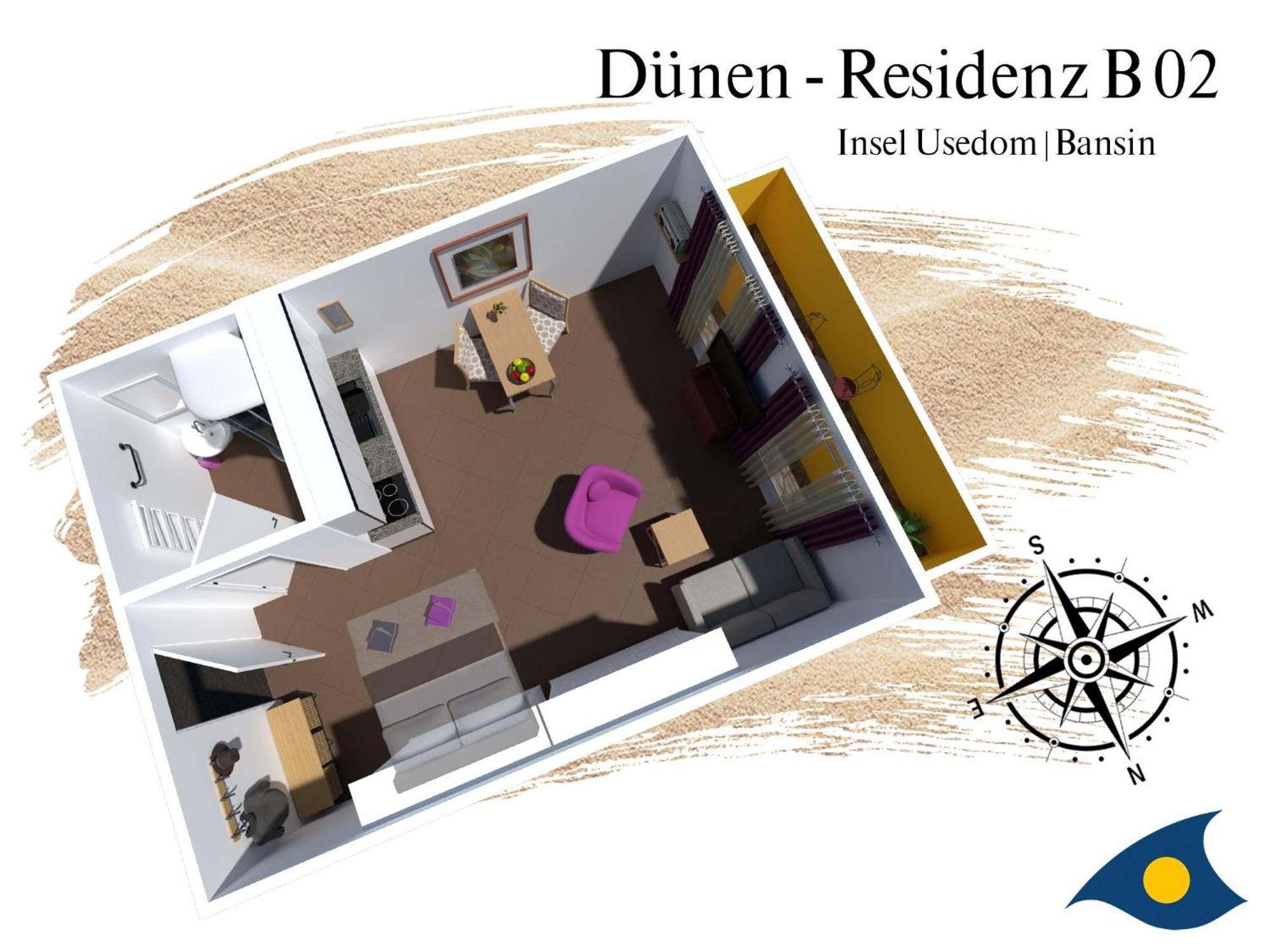 Duenen-Residenz B 02 Appartement Heringsdorf  Buitenkant foto